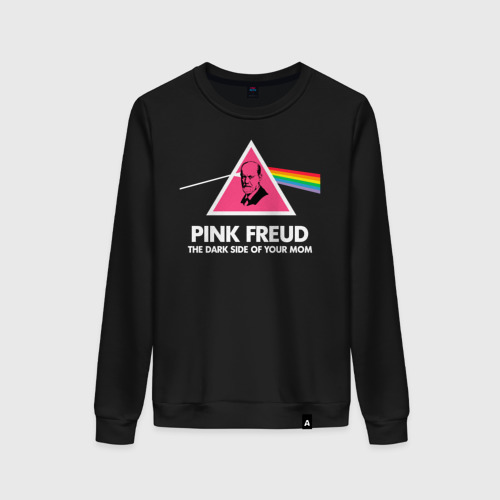Женский свитшот хлопок Pink Freud, цвет черный