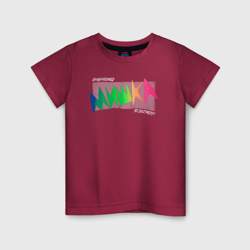Детская футболка хлопок с принтом Mishka NYC x Tessa Violet, вид спереди #2