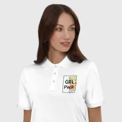 Женское поло хлопок GRL PWR - фото 3