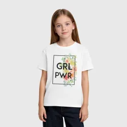 Детская футболка хлопок GRL PWR - фото 2