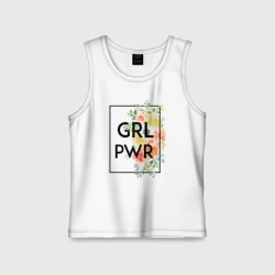 Детская майка хлопок GRL PWR
