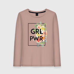 Женский лонгслив хлопок GRL PWR