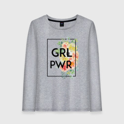 Женский лонгслив хлопок GRL PWR