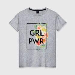 Женская футболка хлопок GRL PWR