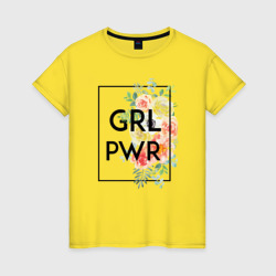 Женская футболка хлопок GRL PWR