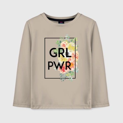 Детский лонгслив хлопок GRL PWR