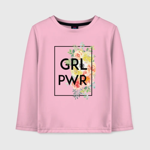 Детский лонгслив хлопок GRL PWR