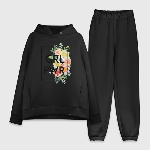 Женский костюм хлопок Oversize GRL PWR