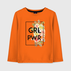 Детский лонгслив хлопок GRL PWR