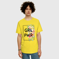 Мужская футболка хлопок Oversize GRL PWR - фото 2