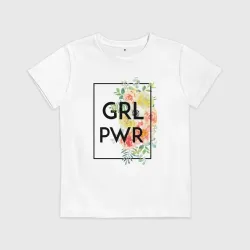 Детская футболка хлопок GRL PWR