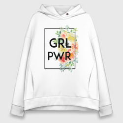 Женское худи Oversize хлопок GRL PWR