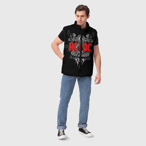 Мужской жилет утепленный 3D AC/DC, цвет черный - фото 5