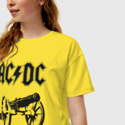 Женская футболка хлопок Oversize AC/DC - фото 2