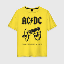 Женская футболка хлопок Oversize AC/DC