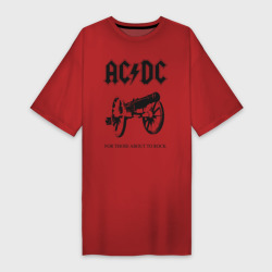 Платье-футболка хлопок AC/DC