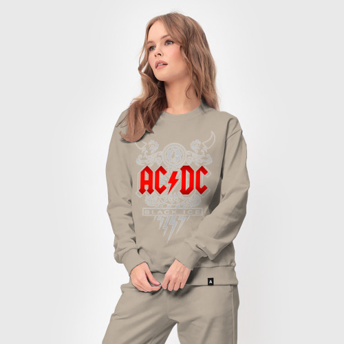 Женский костюм хлопок AC/DC, цвет миндальный - фото 5