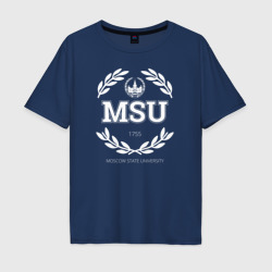 Мужская футболка хлопок Oversize MSU