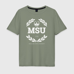 Мужская футболка хлопок Oversize MSU