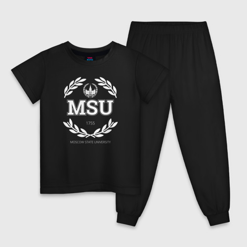 Детская пижама хлопок MSU, цвет черный