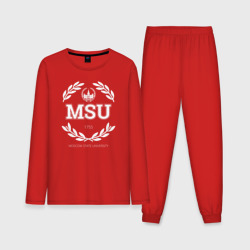 Мужская пижама с лонгсливом хлопок MSU