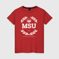 Женская футболка хлопок MSU