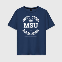 Женская футболка хлопок Oversize MSU