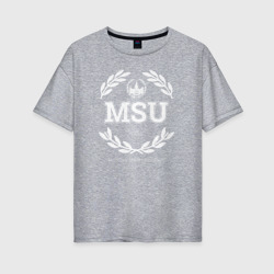 Женская футболка хлопок Oversize MSU