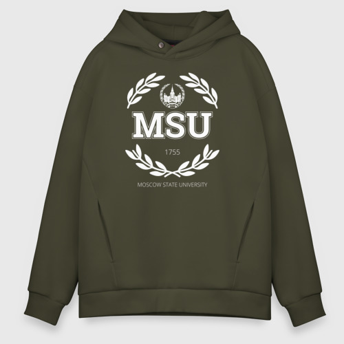 Мужское худи Oversize хлопок MSU, цвет хаки