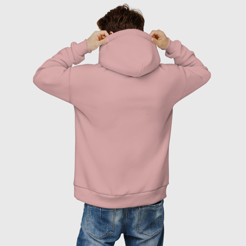 Мужское худи Oversize хлопок MAI, цвет пыльно-розовый - фото 5