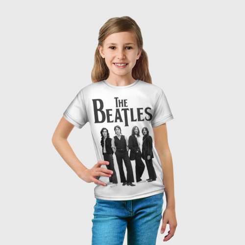 Детская футболка 3D с принтом The Beatles, вид сбоку #3