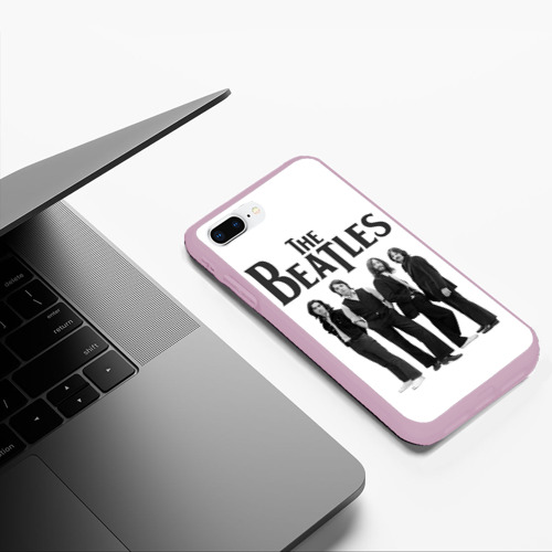 Чехол для iPhone 7Plus/8 Plus матовый The Beatles, цвет розовый - фото 5