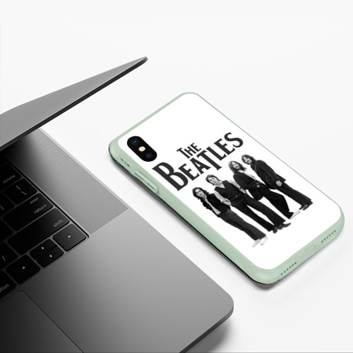 Чехол для iPhone XS Max матовый The Beatles, цвет салатовый - фото 5