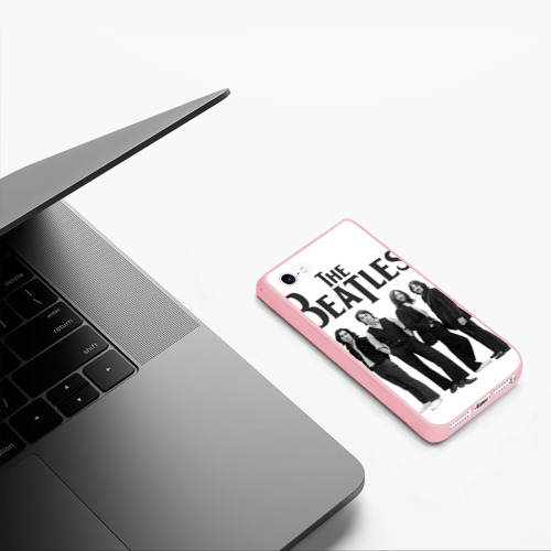 Чехол для iPhone 5/5S матовый The Beatles, цвет баблгам - фото 5