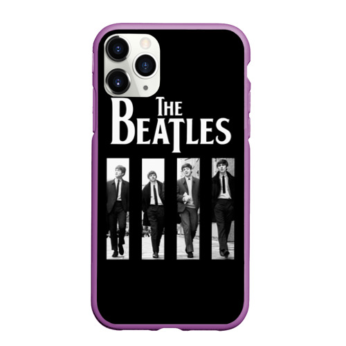 Чехол для iPhone 11 Pro Max матовый The Beatles, цвет фиолетовый