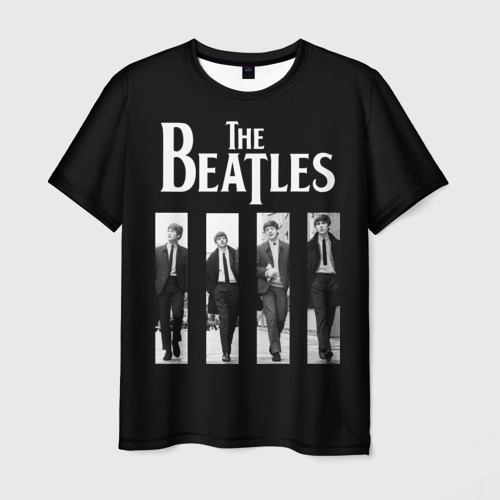 Мужская футболка с принтом The Beatles, вид спереди №1