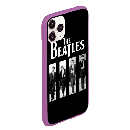 Чехол для iPhone 11 Pro Max матовый The Beatles, цвет фиолетовый - фото 3