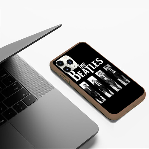Чехол для iPhone 11 Pro Max матовый The Beatles, цвет коричневый - фото 5
