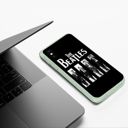 Чехол для iPhone XS Max матовый The Beatles, цвет салатовый - фото 5