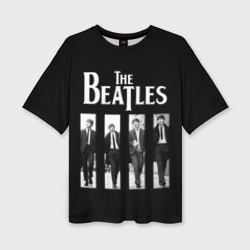 Женская футболка oversize 3D The Beatles