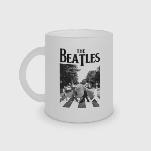 Кружка матовая стеклянная The Beatles