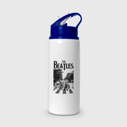 Бутылка для воды с трубочкой The Beatles