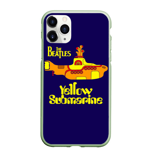 Чехол для iPhone 11 Pro матовый с принтом The Beatles Yellow Submarine, вид спереди #2