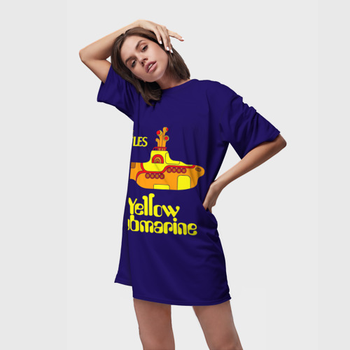 Платье-футболка 3D The Beatles. Yellow Submarine, цвет 3D печать - фото 3