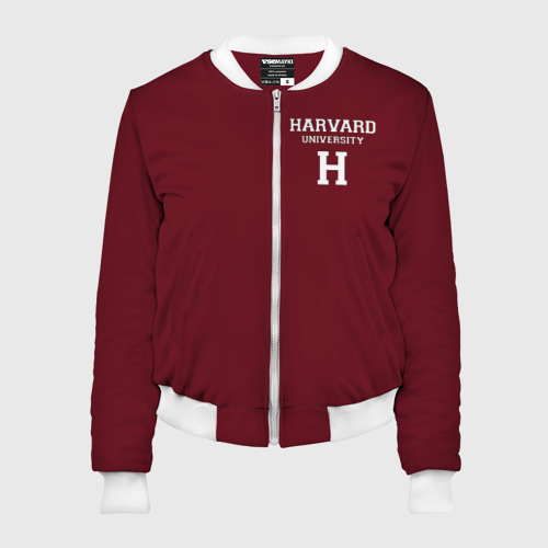 Женский бомбер 3D Harvard University Фото 01 Женский бомбер 3D Harvard University Фото 01