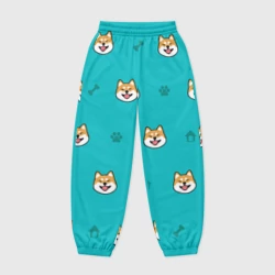 Женские джоггеры оверсайз 3D Сиба-ину. Акита-ину