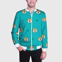 Мужской бомбер 3D Сиба-ину. Акита-ину - фото 2