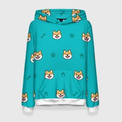 Женская толстовка 3D Сиба-ину. Акита-ину