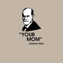 Мужской свитшот хлопок Your Mom - Фрейд мем прикол надпись - фото 2