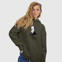 Женское худи Oversize хлопок Your Mom - фото 2